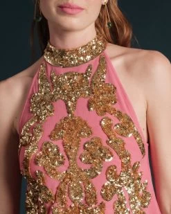 Goddess Top Pink Gold -clothing GODDESS TOP PINK 03