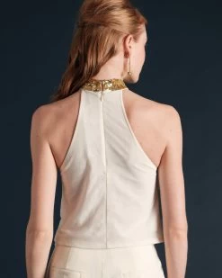 Goddess Top White Gold -clothing GODDESS TOP WHITE 02