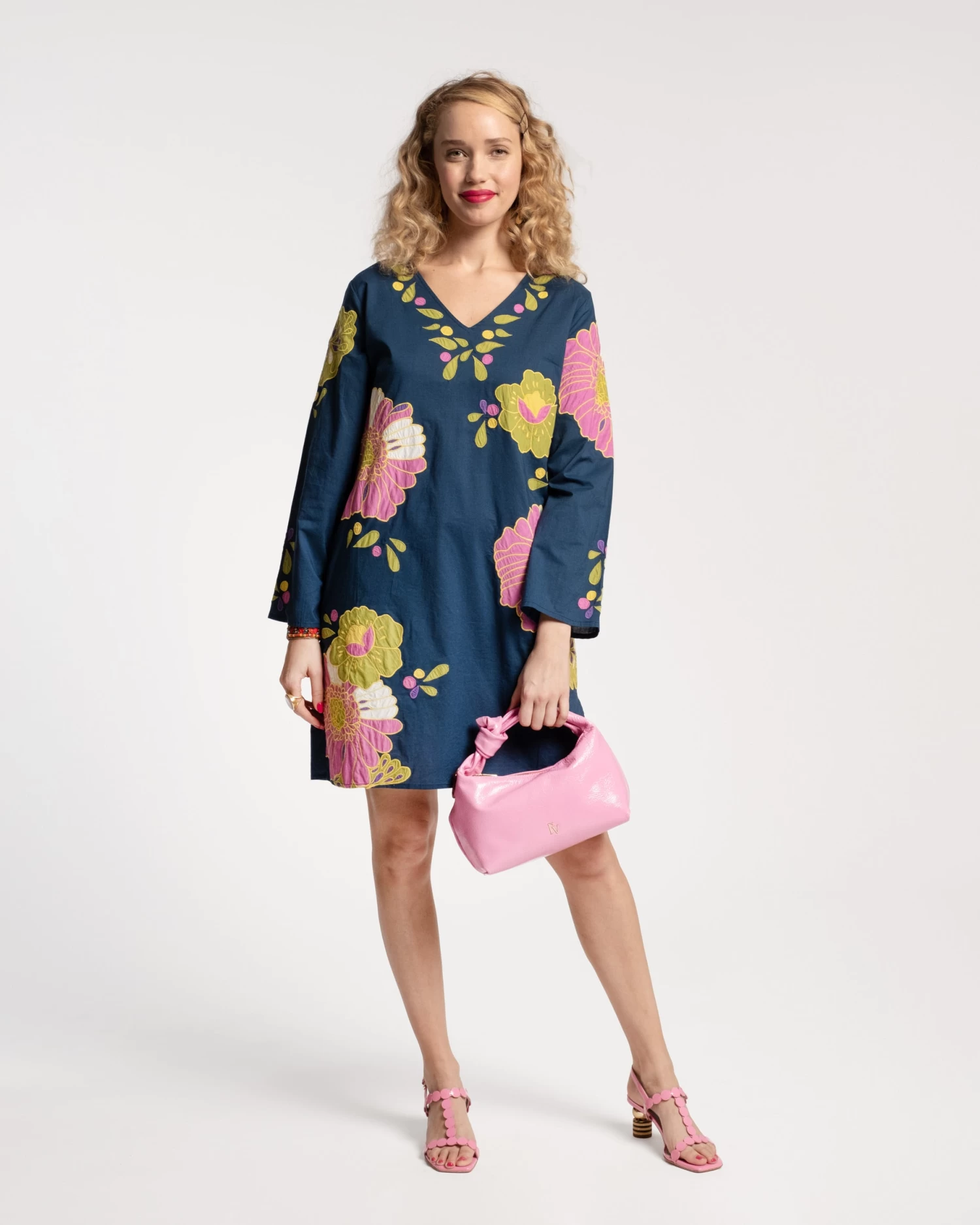 Goldie Tunic African Daisy Navy Multi 2 Goldie Tunic African Daisy Navy Multi - Image 2