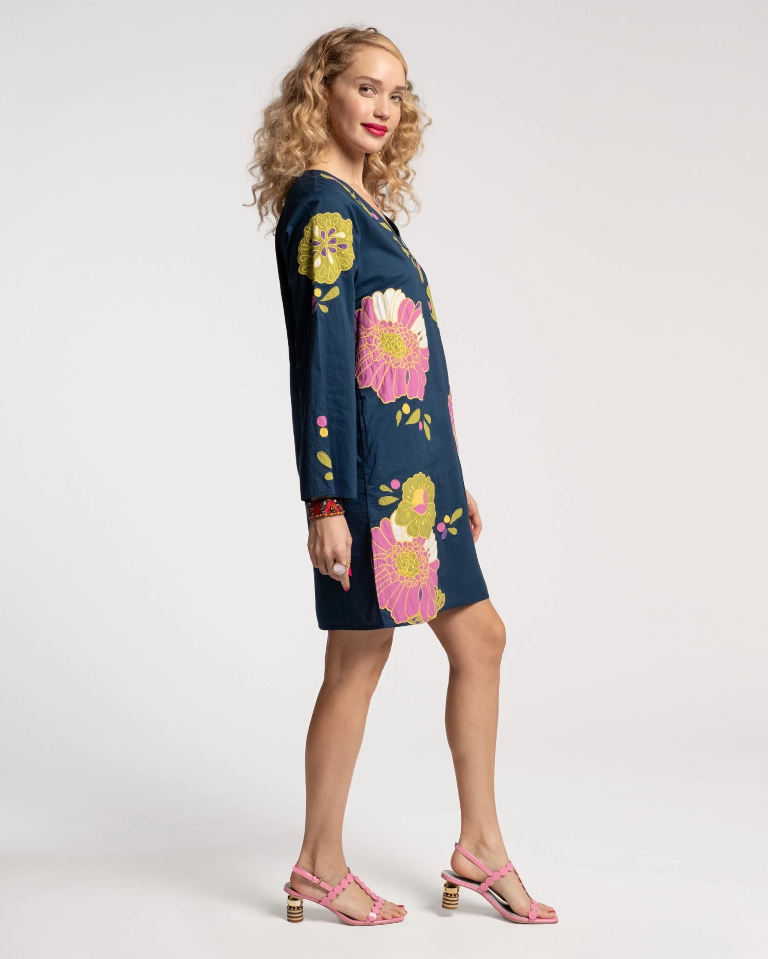 Goldie Tunic African Daisy Navy Multi 4 Goldie Tunic African Daisy Navy Multi - Image 4