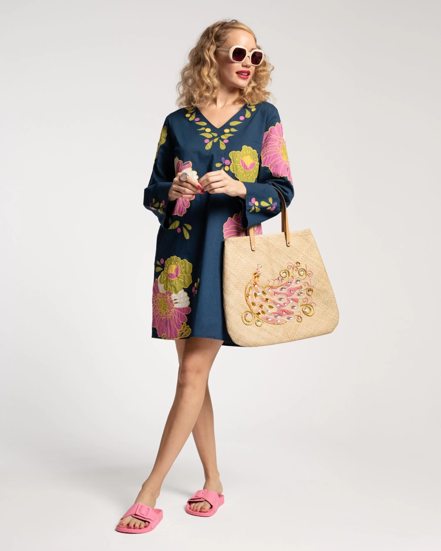 Goldie Tunic African Daisy Navy Multi 5 Goldie Tunic African Daisy Navy Multi - Image 5