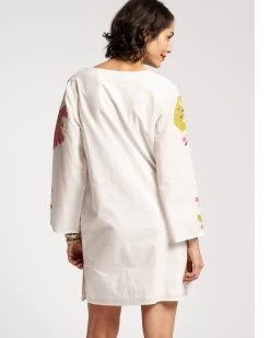 Goldie Tunic African Daisy Oyster Multi -clothing GOLDIE TUNIC AFRICANDAISY WHITE 05