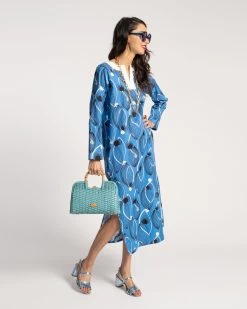 Kitt Caftan Aquarius Print Blue Multi -clothing GROOVY BLUE 04 scaled