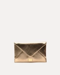Evie Envelope Clutch Nappa Platino