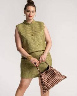 Colette Top Cedar Boucle Wool Green -clothing JADE GREENWOOL PLUS 5f3c531d 1830 4a2c aafb 59541fcbbf01