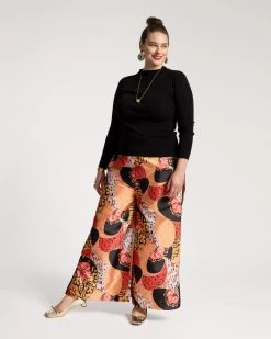 Palazzo Pant Abstract Print -clothing JADE PALAZZO PLUS