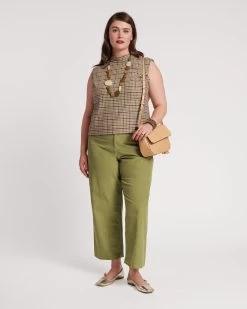 Jane Mini Wale Corduroy Pant Moss -clothing JANE CORD GREEN plus