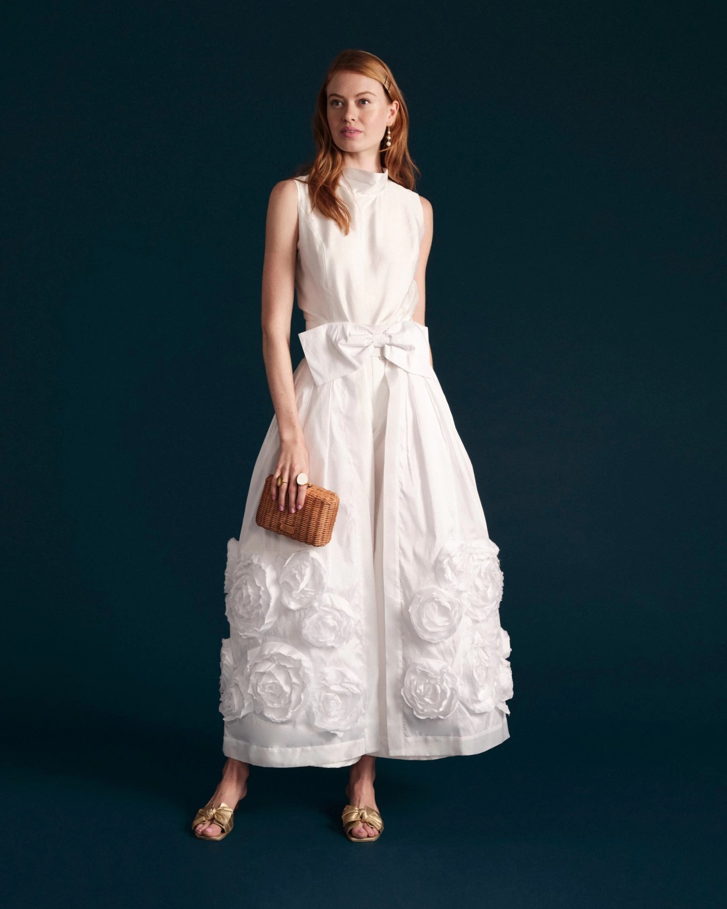 Audrey Jumpsuit Shantung White 2 Audrey Jumpsuit Shantung White - Image 2