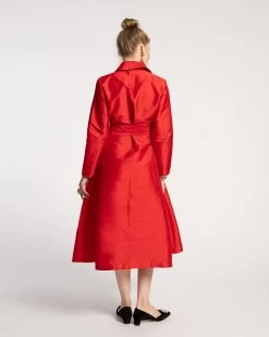 Lucille Wrap Dress Scarlet -clothing LUCILLE RED 04 scaled