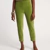 Lucy Pant Stretch Velvet Moss Green