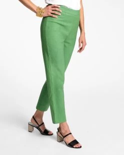 Lucy Pant Stretch Cotton Green -clothing LUCY GREEN 03 6d119461 58fe 4f6a bf02 31bd99041c07