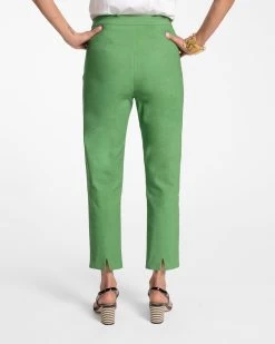Lucy Pant Stretch Cotton Green -clothing LUCY GREEN 04 907985ba a24c 42ca a3e4 704faaf722da