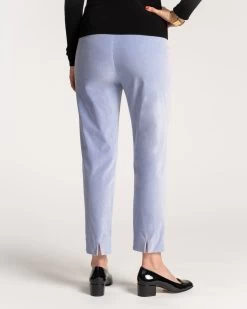 Lucy Pant Stretch Velvet Light Blue -clothing LUCY VELVET LIGHTBLUE 03