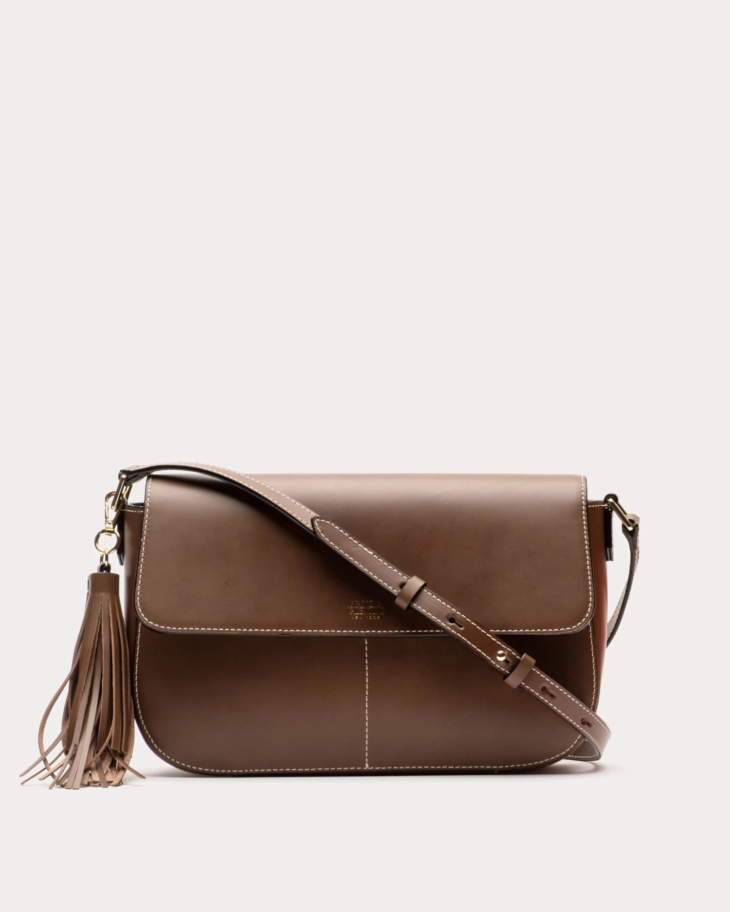 Maddy Crossbody Natural Vachetta Chocolate 1 Maddy Crossbody Natural Vachetta Chocolate