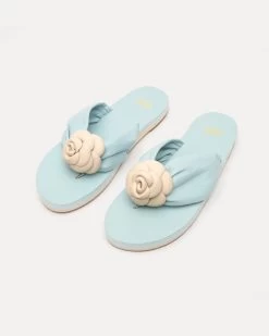 Magnolia Cloud Thong Sandal Light Blue Oyster
