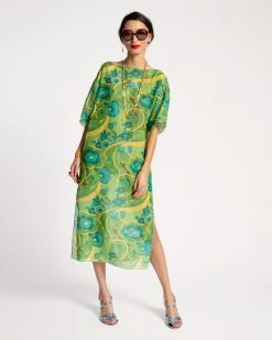Marguerite Sheer Coverup Maxi Flower Power