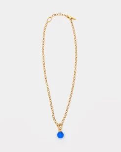 Manhattan Gem Necklace Midnight Blue Gold