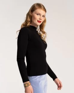 Marie Long Sleeve Sweater Merino Black -clothing MARIE LONGSLEEVE BLACK 02