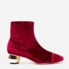 Marnie Boot Stretch Velvet Berry