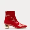 Marnie Soft Patent Crinkle Boot Cranberry