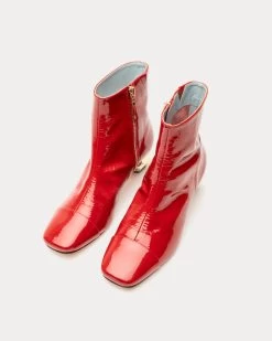 Marnie Soft Patent Crinkle Boot Cranberry -clothing MARNI RED 04 c4526ea4 a8ee 4314 8bc4 8c3d14bb9940