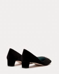 McCall Mini Block Heel Velvet Black -clothing MCCALLV BLACK 03