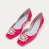 McCall Mini Block Heel Velvet Pink
