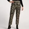 Lucy Pant Large Floral Metallic Jacquard