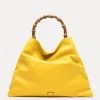 Muriel Tote Tumbled Leather Canary