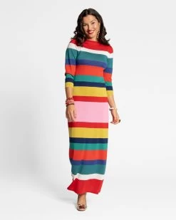 Monaco Maxi Dress Wool Multi