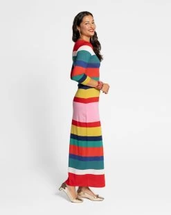Monaco Maxi Dress Wool Multi -clothing Monaco Dress 03 448507e6 3ff1 4a82 9b9e d12aa3cf8c94