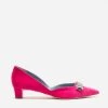 Paula Mini Block Heel Velvet Pink