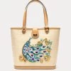 Mildred Embroidered Tote Raffia