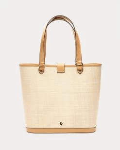 Mildred Embroidered Tote Raffia -clothing OWL TOTE 02