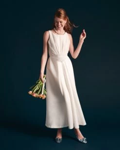 Chrysanthemum Maxi Dress Oyster -clothing Occasions 230192 4