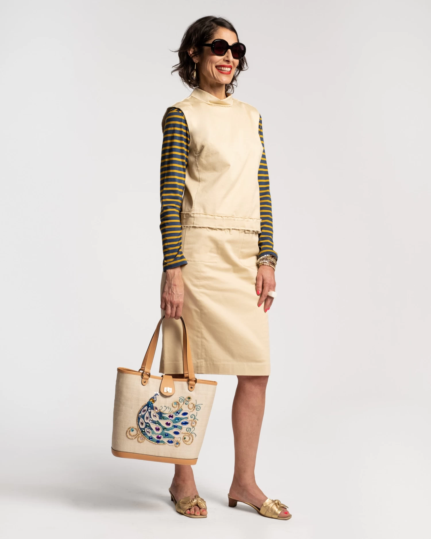 Colette Shell Cotton Khaki 2 Colette Shell Cotton Khaki - Image 2