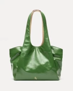 Portia Satchel Naplak Green Oyster