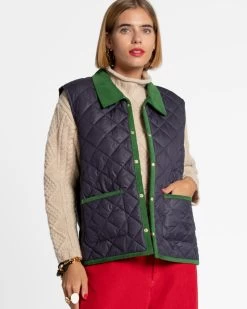 Quilted Vest Navy
