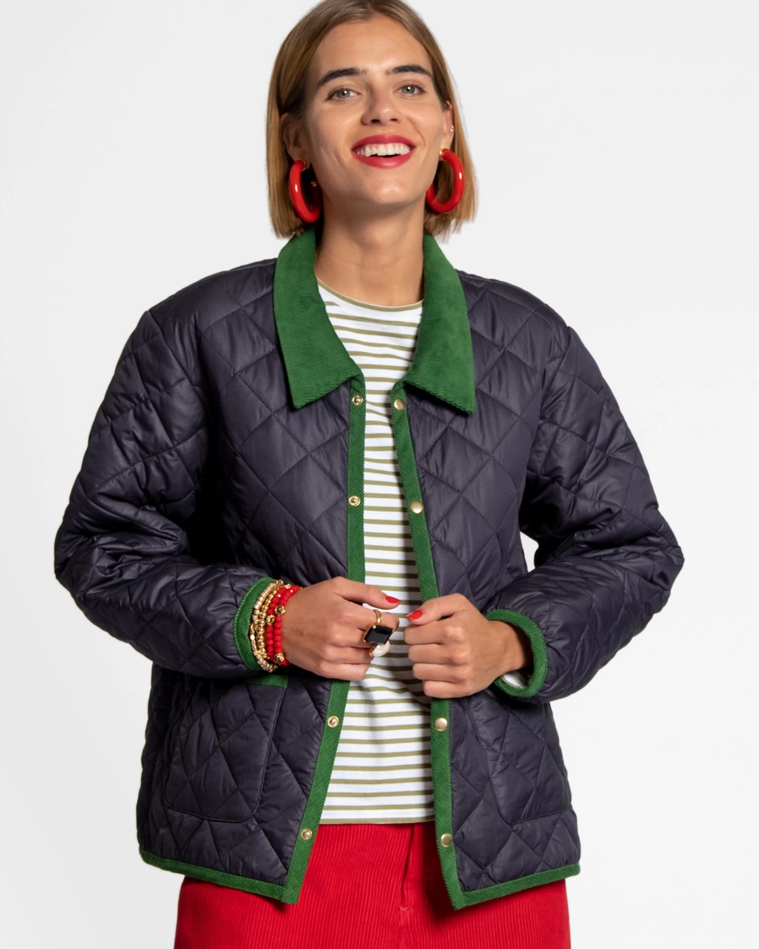 Quilted Jacket Navy 2 Quilted Jacket Navy - Image 2