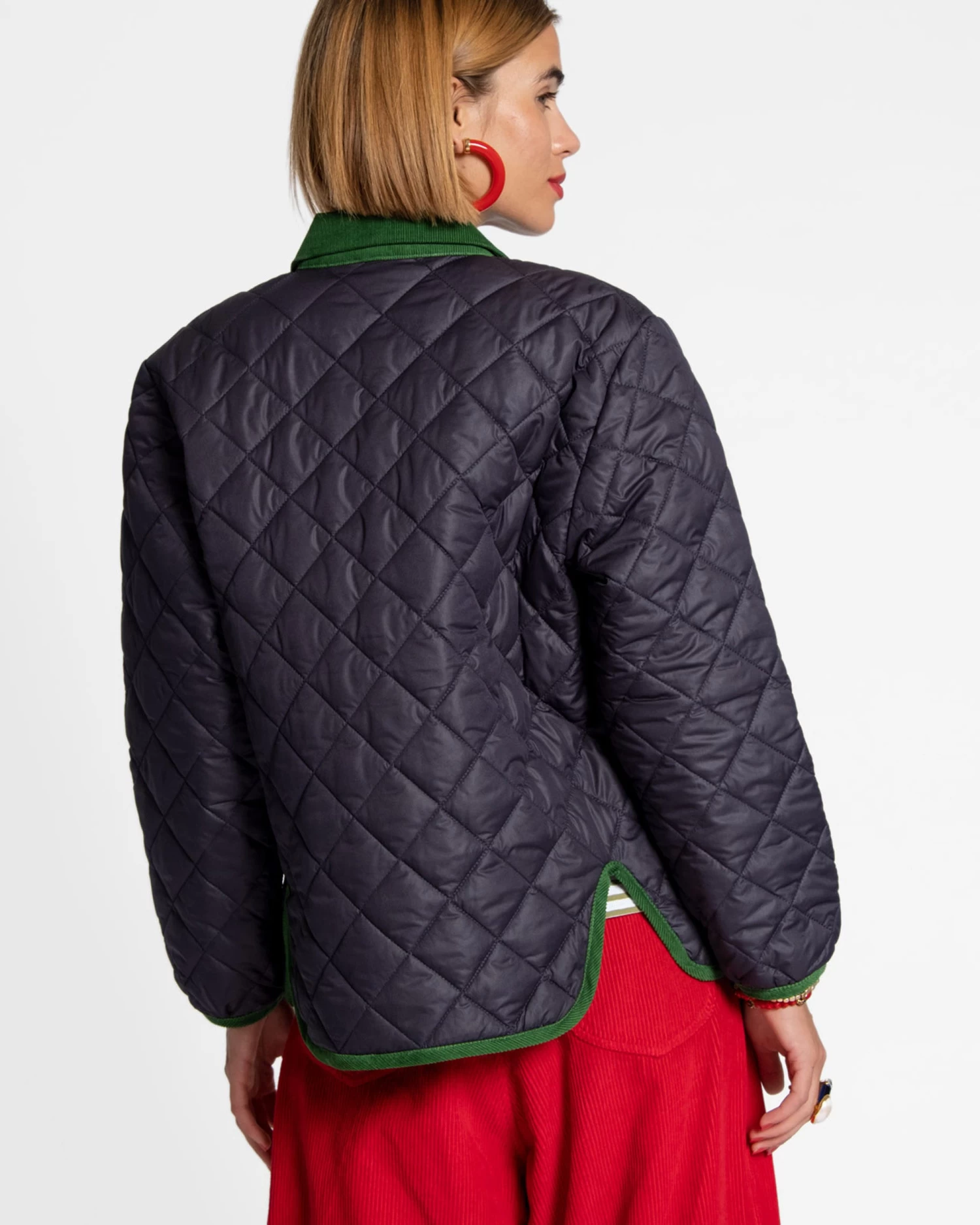Quilted Jacket Navy 3 Quilted Jacket Navy - Image 3