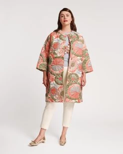 Park Quilted Coat Starburst Print -clothing QUILTED COAT PLUS