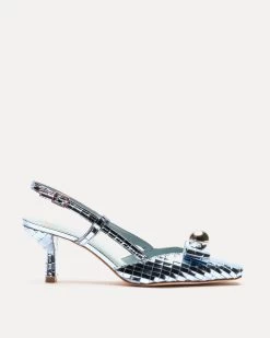 Raquel Pump Disco Leather Celeste