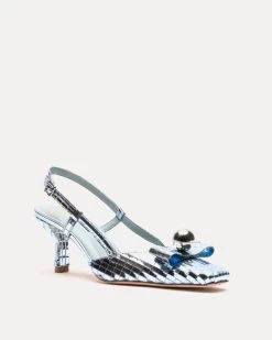 Raquel Pump Disco Leather Celeste -clothing RAQUELDL CELESTE 02