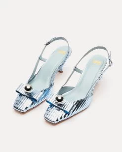 Raquel Pump Disco Leather Celeste -clothing RAQUELDL CELESTE 04