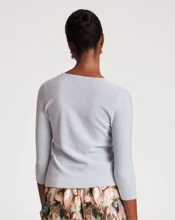 Rebekah Knit Top Light Blue 6 Rebekah Knit Top Light Blue -clothing REBEKAH LIGHTBLUE 03