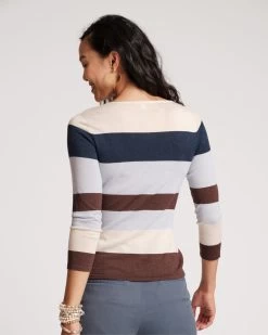 Saylor Striped Top Knit Multi -clothing REBEKAH STRIPE 03