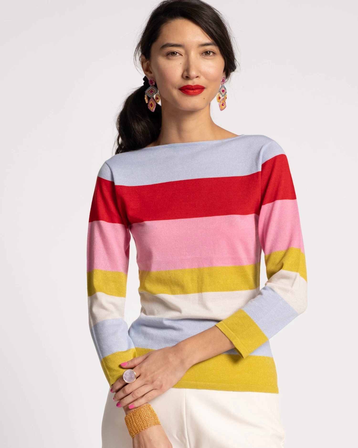 Saylor Stripe Top Knit Multi 1 Saylor Stripe Top Knit Multi