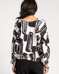 Rosa Top Flintstone Oyster Black -clothing ROSA TOP 03