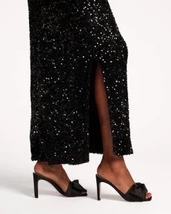 Regina Sequin Dress Black -clothing Regina Dress 04