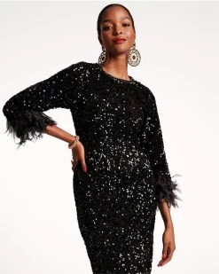 Regina Sequin Dress Black -clothing Regina Dress 05